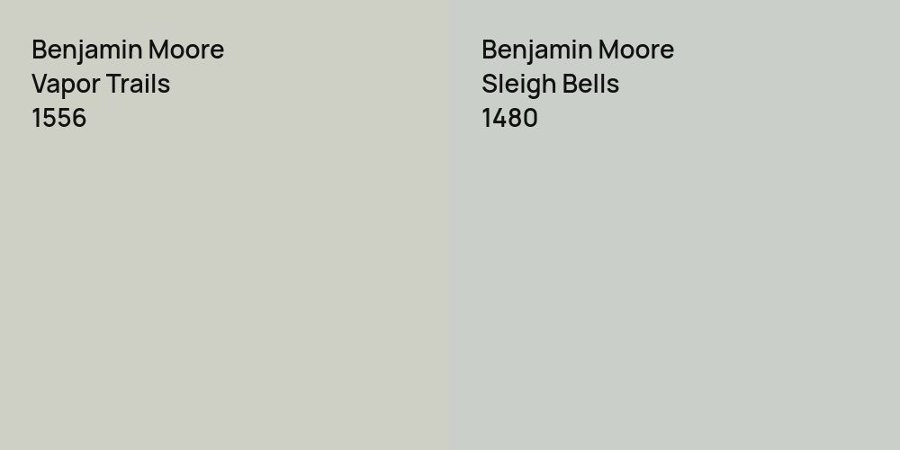 Benjamin Moore Vapor Trails vs. Benjamin Moore Sleigh Bells