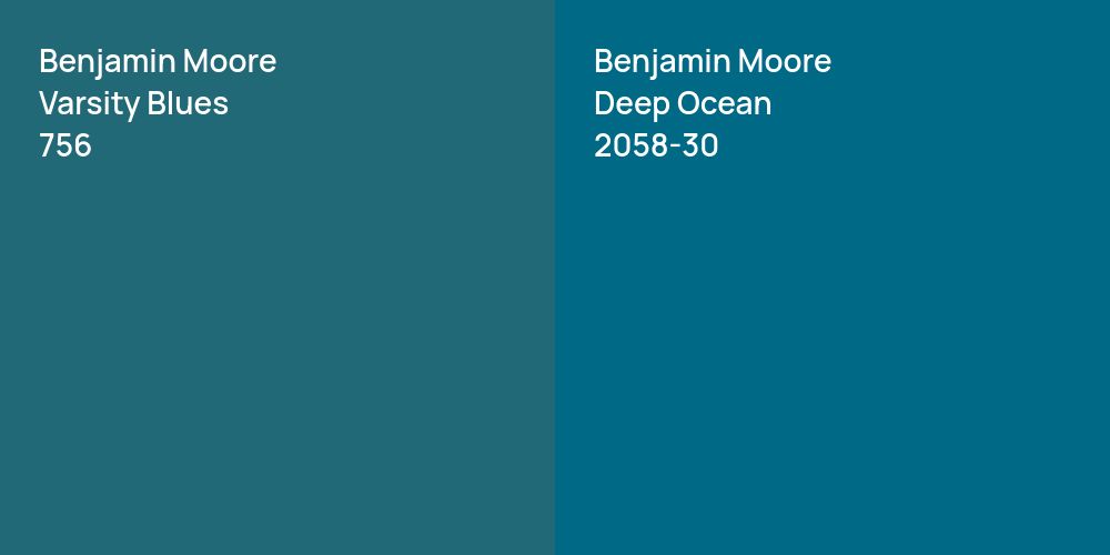 Benjamin Moore Varsity Blues vs. Benjamin Moore Deep Ocean