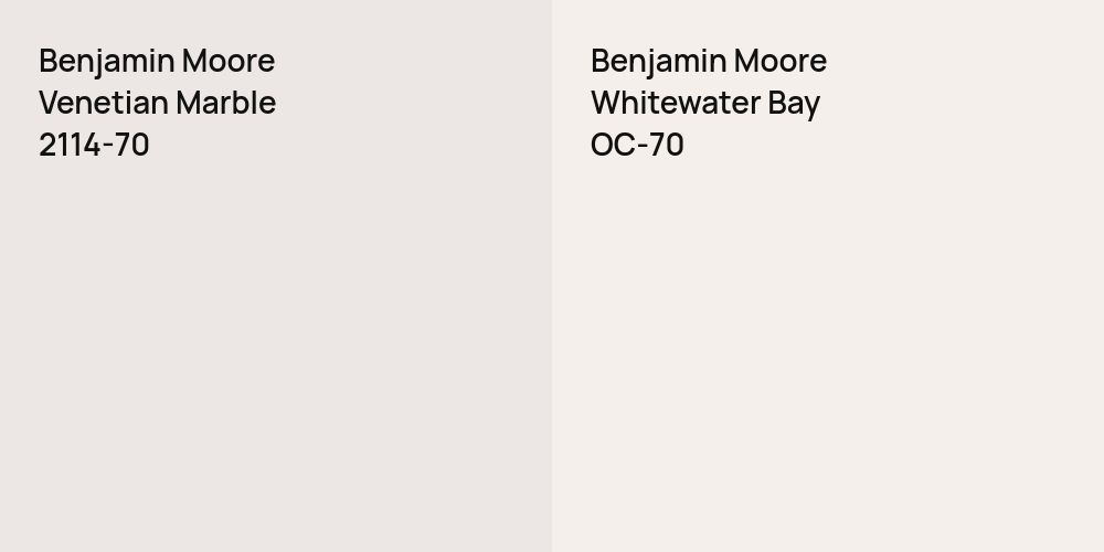 Benjamin Moore Venetian Marble vs. Benjamin Moore Whitewater Bay