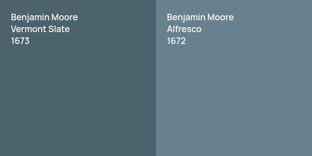 Benjamin Moore Vermont Slate vs. Benjamin Moore Alfresco