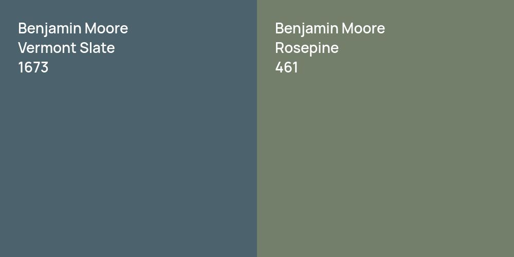 Benjamin Moore Vermont Slate vs. Benjamin Moore Rosepine