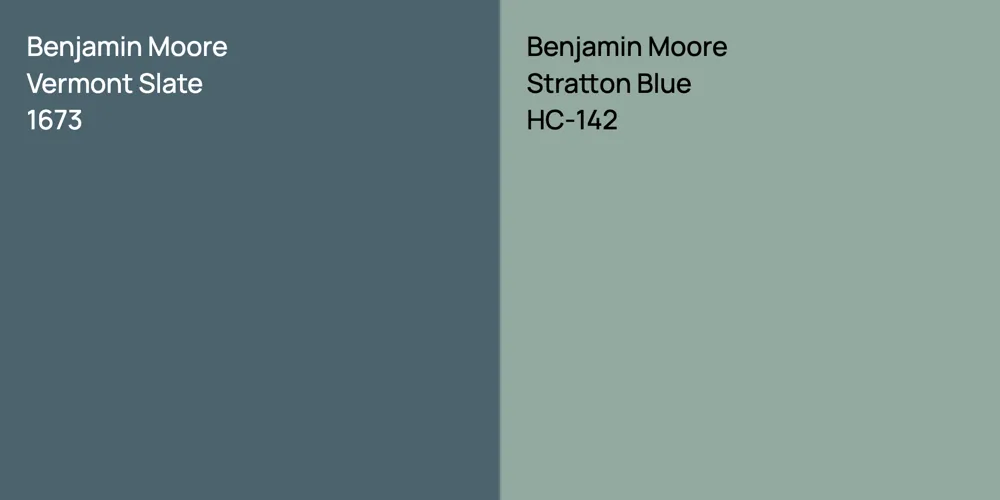 Benjamin Moore Vermont Slate vs. Benjamin Moore Stratton Blue