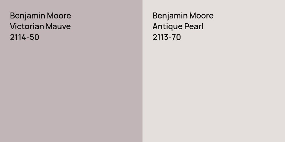 Benjamin Moore Victorian Mauve vs. Benjamin Moore Antique Pearl