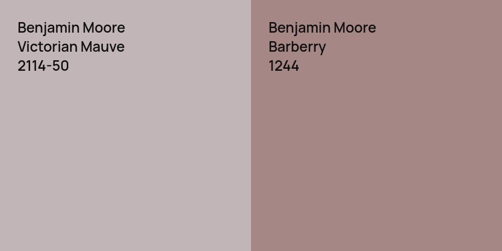 Benjamin Moore Victorian Mauve vs. Benjamin Moore Barberry