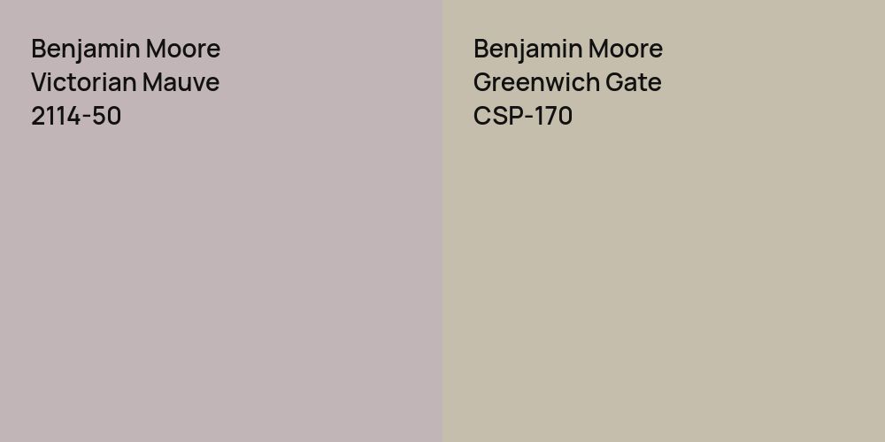 Benjamin Moore Victorian Mauve vs. Benjamin Moore Greenwich Gate