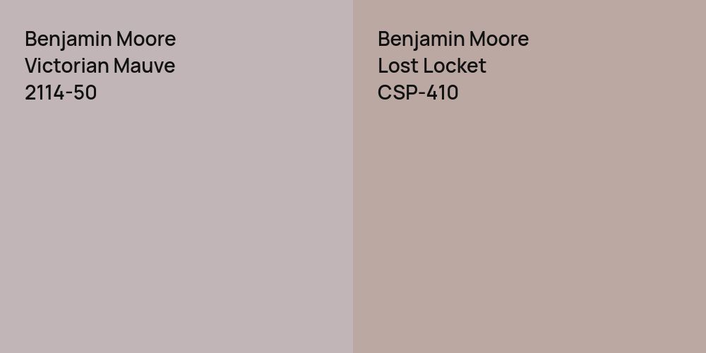 Benjamin Moore Victorian Mauve vs. Benjamin Moore Lost Locket