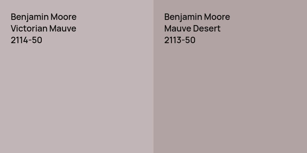 Benjamin Moore Victorian Mauve vs. Benjamin Moore Mauve Desert