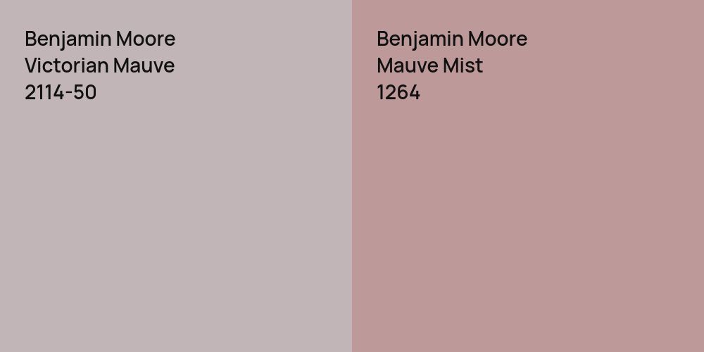 Benjamin Moore Victorian Mauve vs. Benjamin Moore Mauve Mist