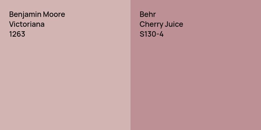 Benjamin Moore Victoriana vs. Behr Cherry Juice