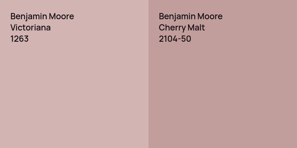 Benjamin Moore Victoriana vs. Benjamin Moore Cherry Malt