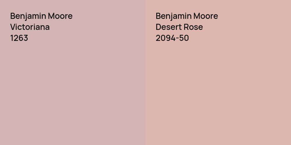 Benjamin Moore Victoriana vs. Benjamin Moore Desert Rose