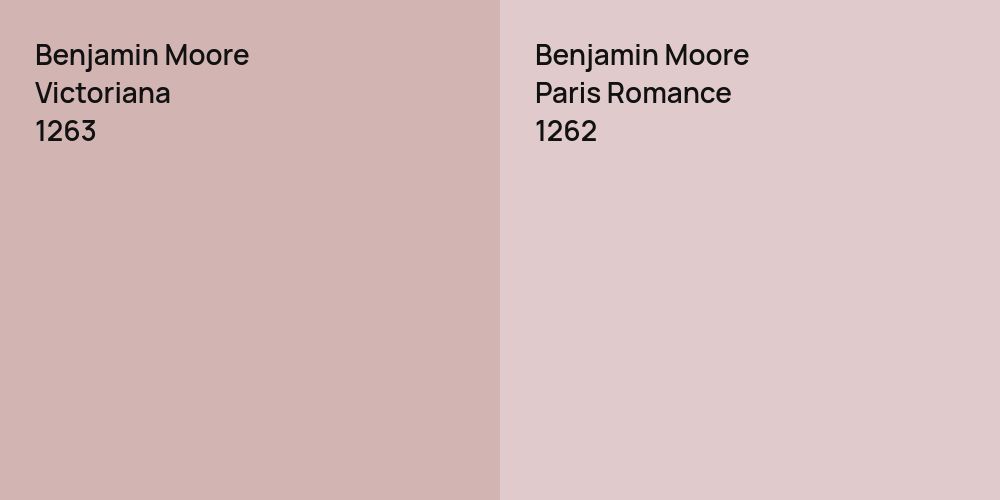 Benjamin Moore Victoriana vs. Benjamin Moore Paris Romance