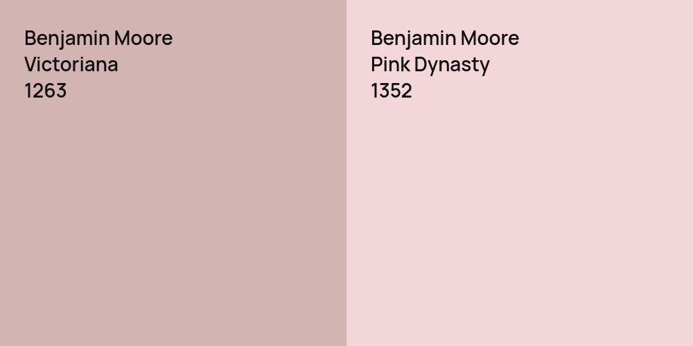 Benjamin Moore Victoriana vs. Benjamin Moore Pink Dynasty