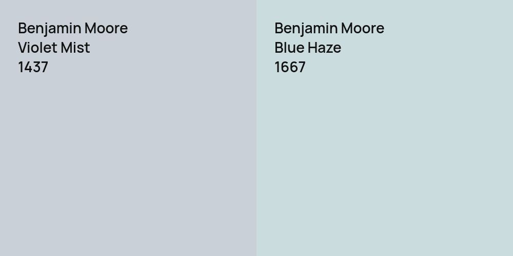 Benjamin Moore Violet Mist vs. Benjamin Moore Blue Haze