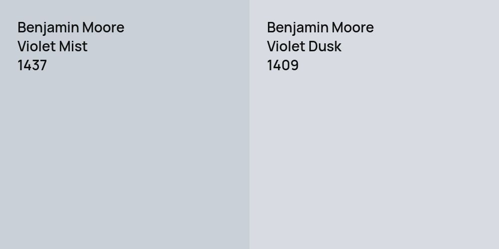 Benjamin Moore Violet Mist vs. Benjamin Moore Violet Dusk