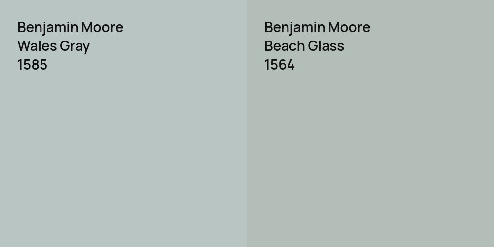 Benjamin Moore Wales Gray vs. Benjamin Moore Beach Glass