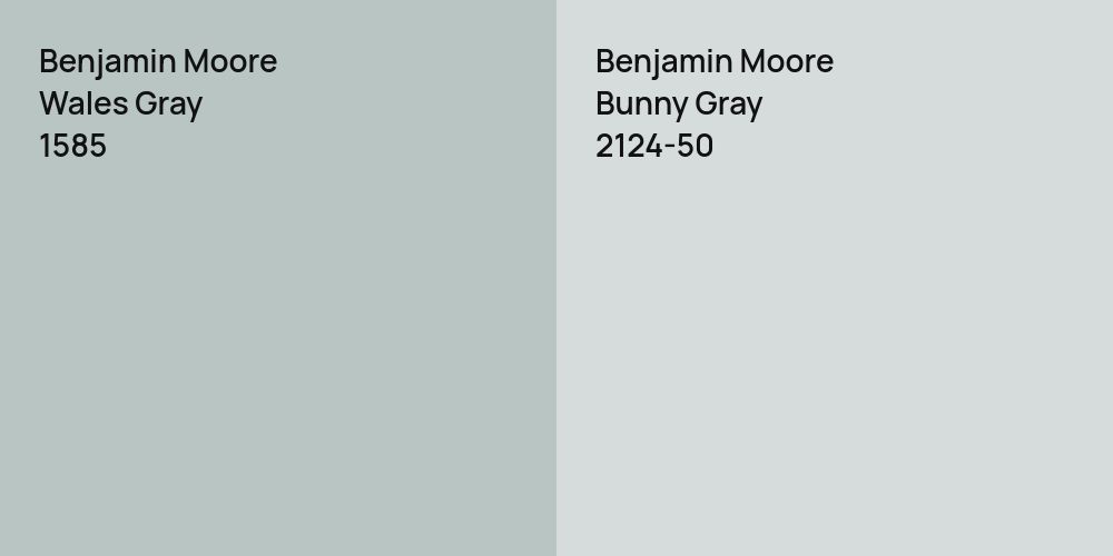 Benjamin Moore Wales Gray vs. Benjamin Moore Bunny Gray