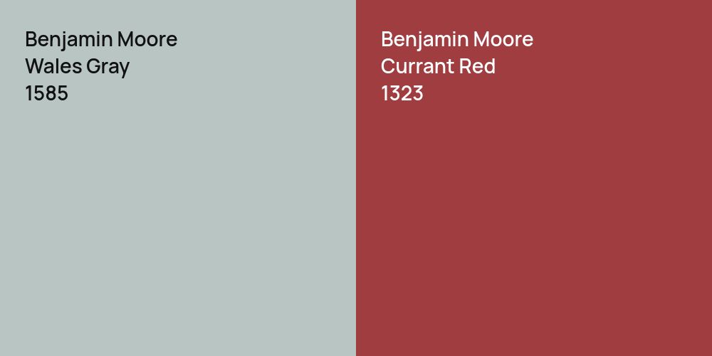 Benjamin Moore Wales Gray vs. Benjamin Moore Currant Red