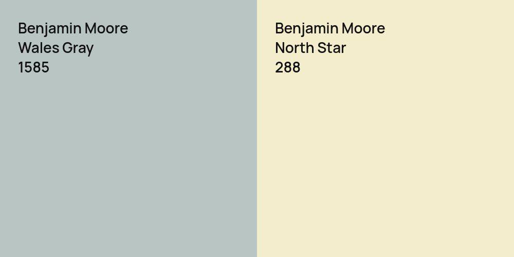 Benjamin Moore Wales Gray vs. Benjamin Moore North Star