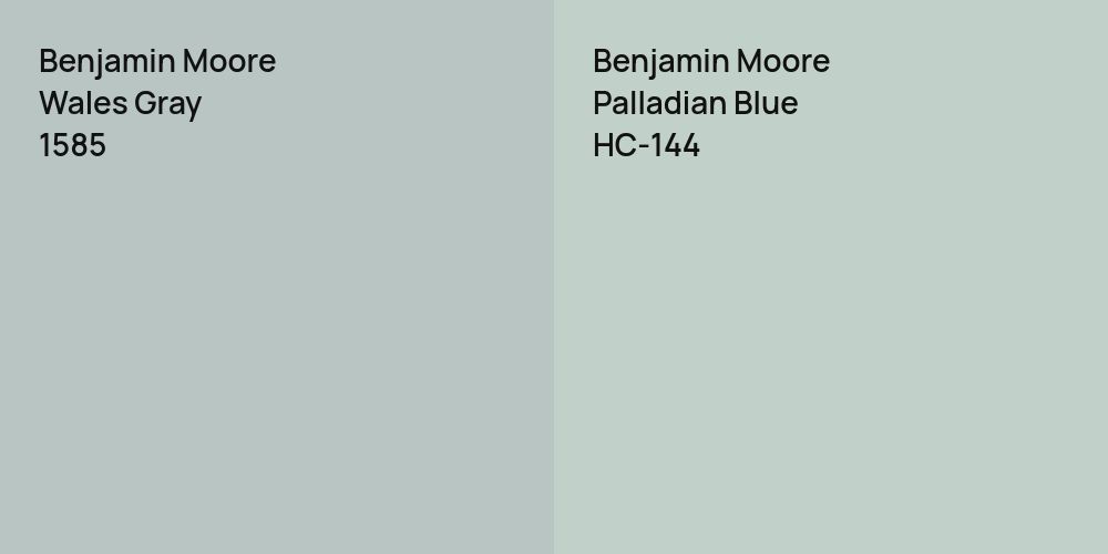 Benjamin Moore Wales Gray vs. Benjamin Moore Palladian Blue