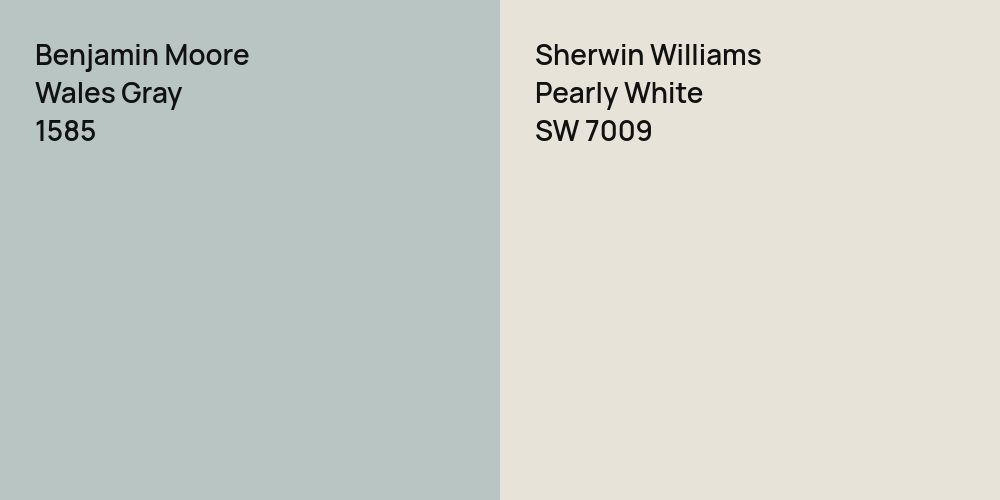 Benjamin Moore Wales Gray vs. Sherwin Williams Pearly White