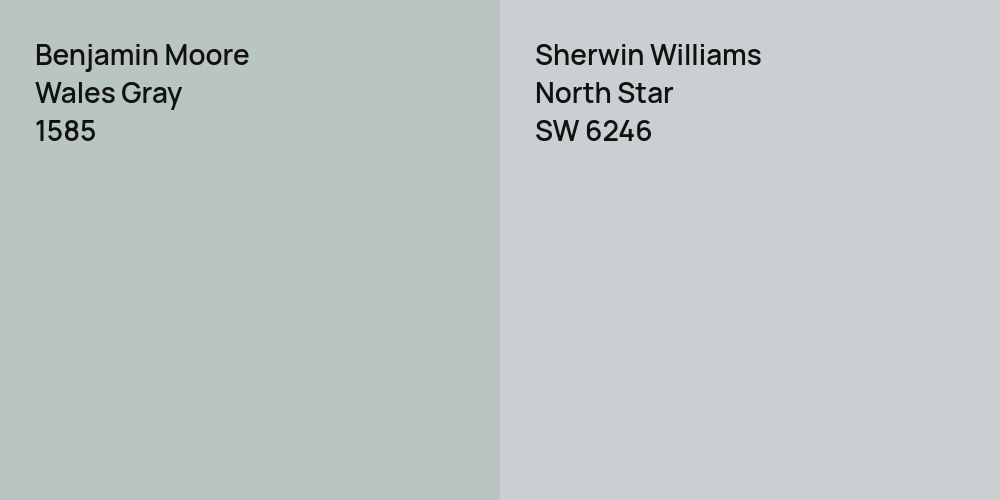 Benjamin Moore Wales Gray vs. Sherwin Williams North Star