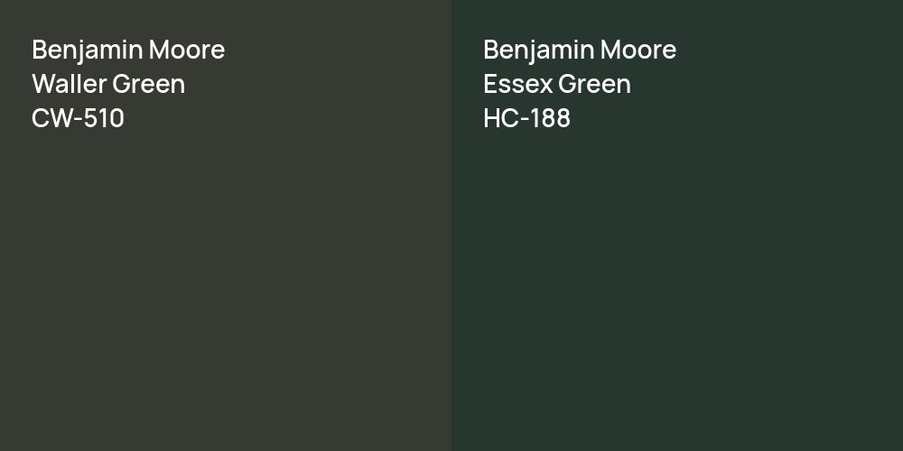 Benjamin Moore Waller Green vs. Benjamin Moore Essex Green