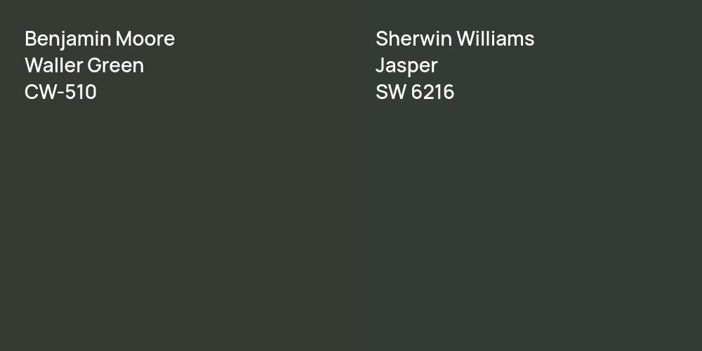 Benjamin Moore Waller Green vs. Sherwin Williams Jasper