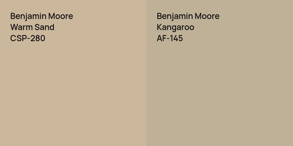 Benjamin Moore Warm Sand vs. Benjamin Moore Kangaroo