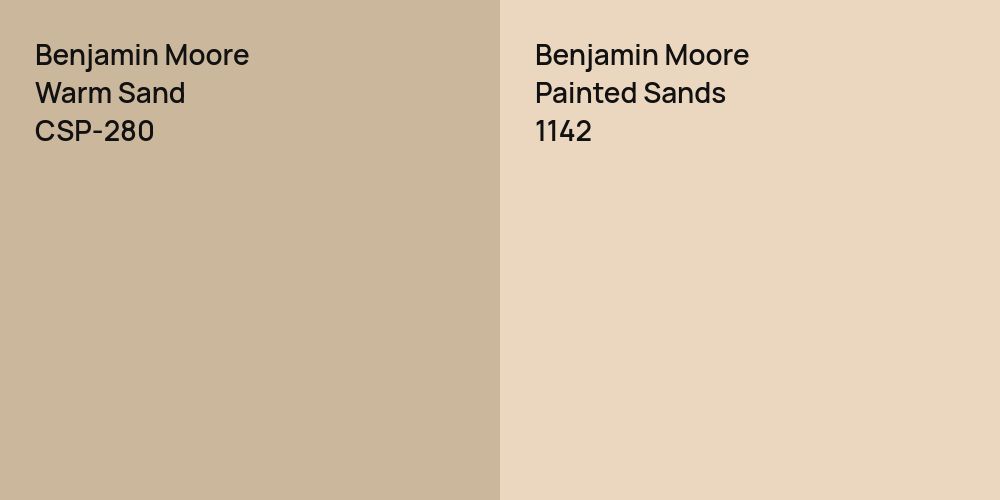 Benjamin Moore Warm Sand vs. Benjamin Moore Painted Sands