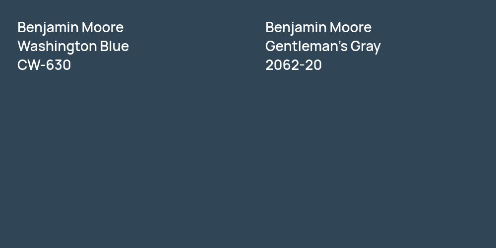 Benjamin Moore Washington Blue vs. Benjamin Moore Gentleman's Gray