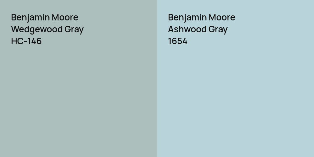 Benjamin Moore Wedgewood Gray vs. Benjamin Moore Ashwood Gray