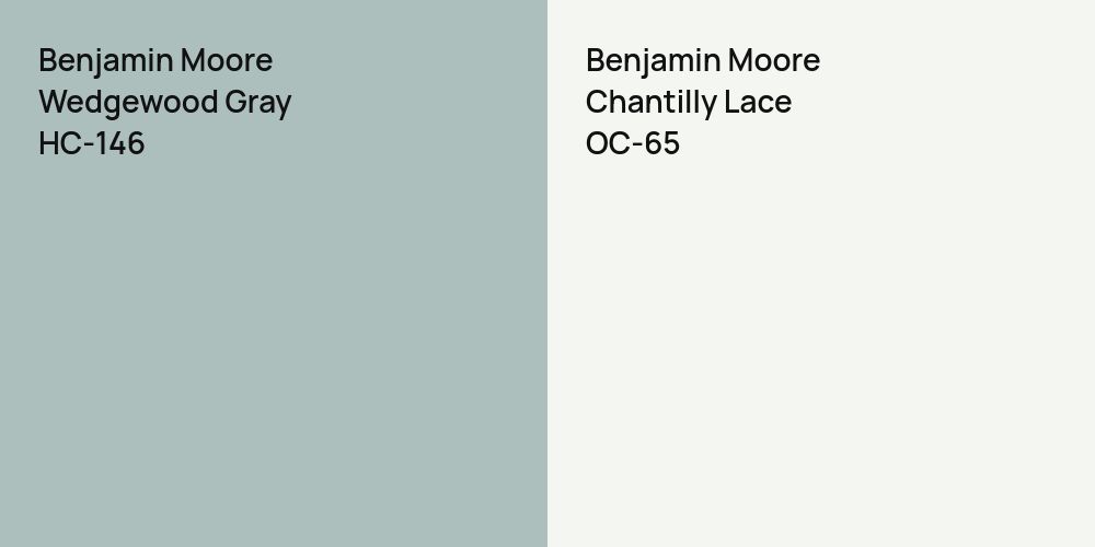 Benjamin Moore Wedgewood Gray vs. Benjamin Moore Chantilly Lace