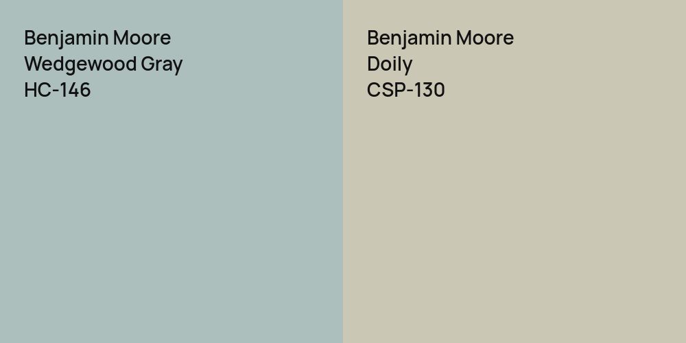 Benjamin Moore Wedgewood Gray vs. Benjamin Moore Doily