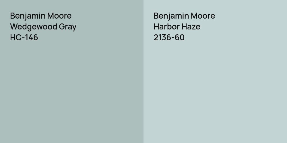 Benjamin Moore Wedgewood Gray vs. Benjamin Moore Harbor Haze