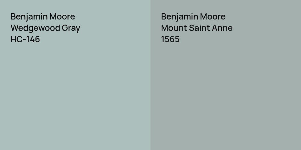 Benjamin Moore Wedgewood Gray vs. Benjamin Moore Mount Saint Anne