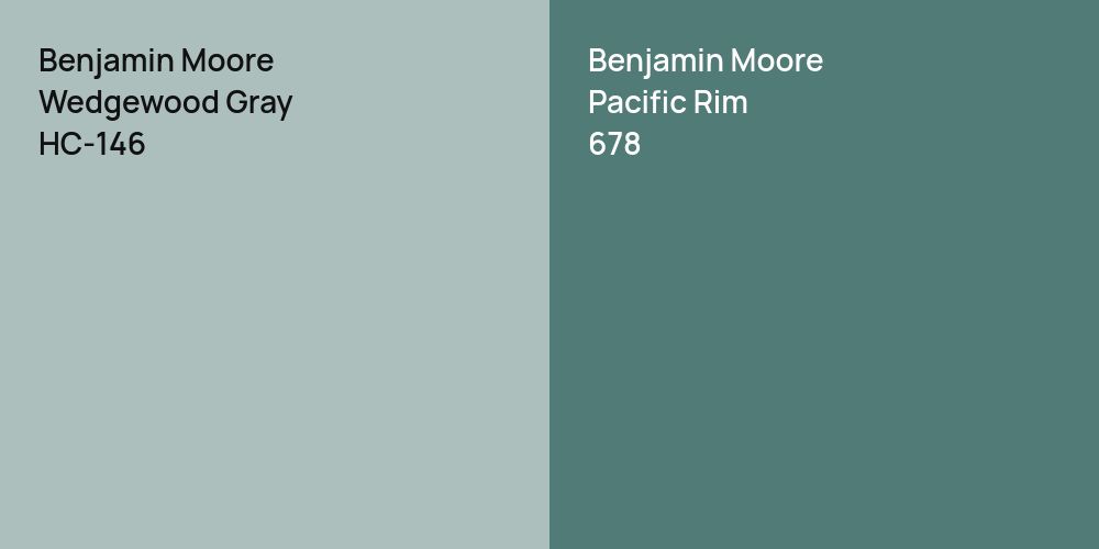 Benjamin Moore Wedgewood Gray vs. Benjamin Moore Pacific Rim