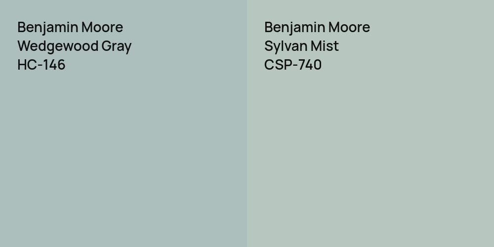 Benjamin Moore Wedgewood Gray vs. Benjamin Moore Sylvan Mist