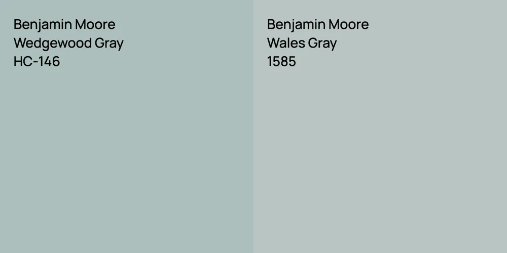 Benjamin Moore Wedgewood Gray vs. Benjamin Moore Wales Gray