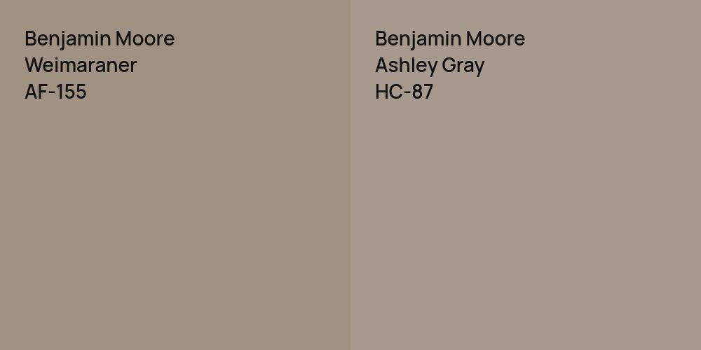 Benjamin Moore Weimaraner vs. Benjamin Moore Ashley Gray