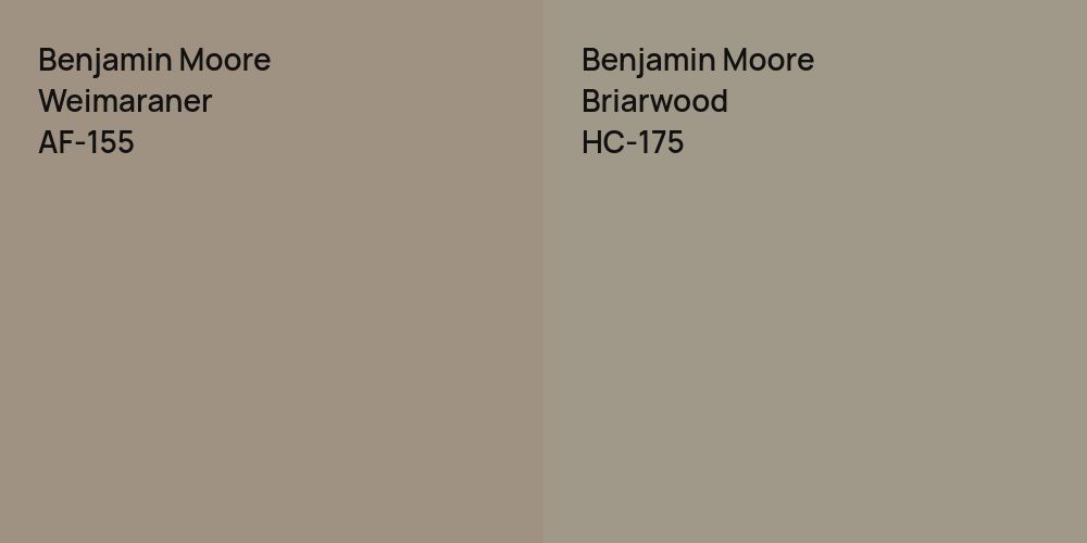 Benjamin Moore Weimaraner vs. Benjamin Moore Briarwood