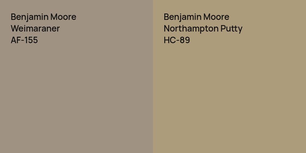 Benjamin Moore Weimaraner vs. Benjamin Moore Northampton Putty