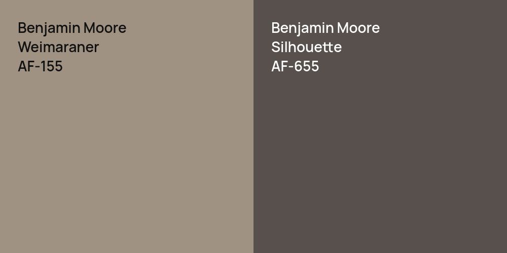 Benjamin Moore Weimaraner vs. Benjamin Moore Silhouette