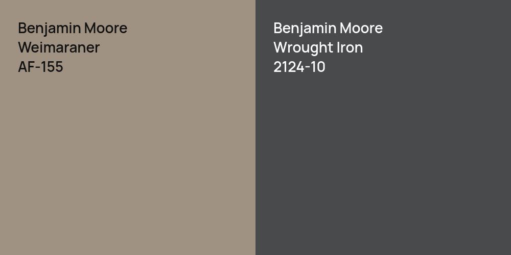 Benjamin Moore Weimaraner vs. Benjamin Moore Wrought Iron