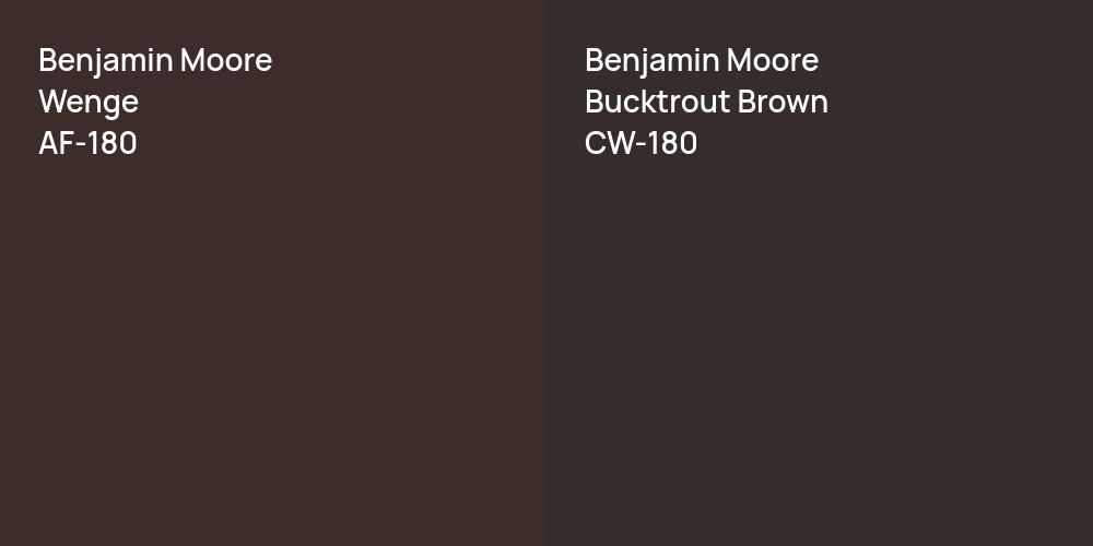 Benjamin Moore Wenge vs. Benjamin Moore Bucktrout Brown