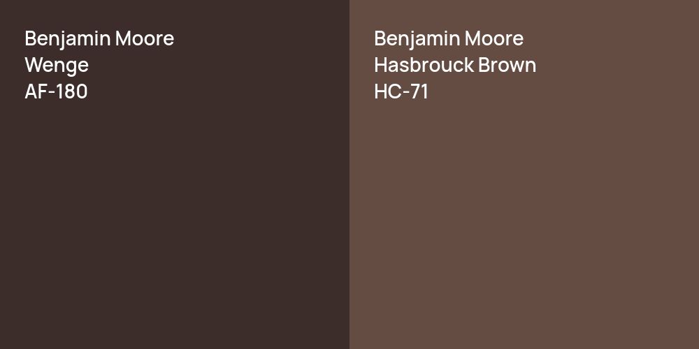 Benjamin Moore Wenge vs. Benjamin Moore Hasbrouck Brown