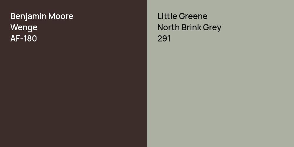 Benjamin Moore Wenge vs. Little Greene North Brink Grey