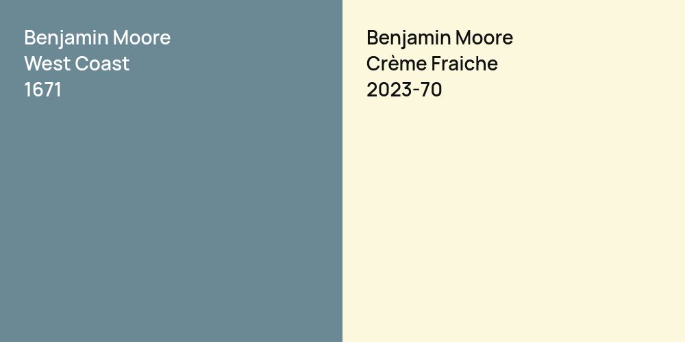 Benjamin Moore West Coast vs. Benjamin Moore Crème Fraiche