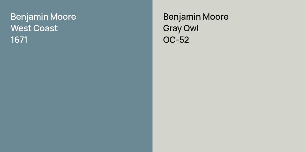 Benjamin Moore West Coast vs. Benjamin Moore Gray Owl