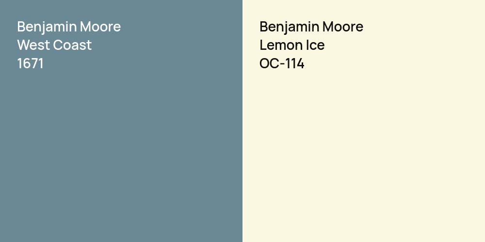 Benjamin Moore West Coast vs. Benjamin Moore Lemon Ice